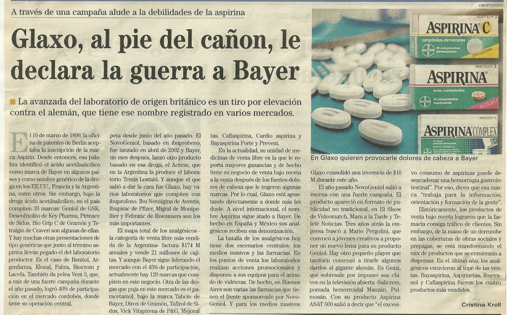 glaxo al pie del canon