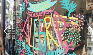 Vidrieras con arte en Farmacity