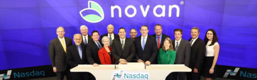 Novan tocó la campana del Nasdaq