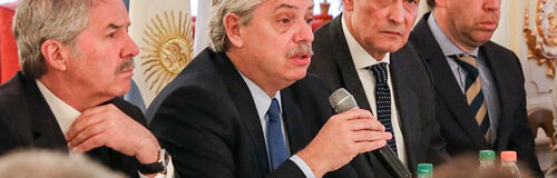 Fernández con empresarios, Francia