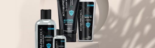 Atom Protect sale con línea de alcoholes