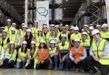 Essity corta cintas de centro de distribución