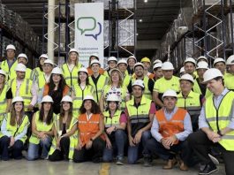 Essity corta cintas de centro de distribución